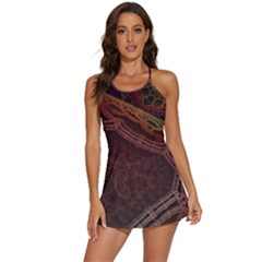 Fractal Pattern Geometric Pattern Disintegration 2-in-1 Flare Activity Dress by Ravend
