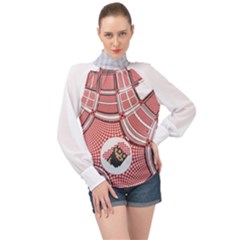 Im Fourth Dimension Saudi High Neck Long Sleeve Chiffon Top by imanmulyana