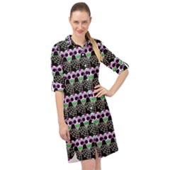 Skullspider Long Sleeve Mini Shirt Dress by Sparkle