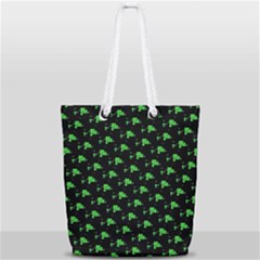 Pixels Full Print Rope Handle Tote (small) by Sparkle