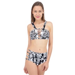 Graffiti Spray Can Characters Seamless Pattern Cage Up Bikini Set by Pakemis