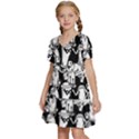 Graffiti Spray Can Characters Seamless Pattern Kids  Short Sleeve Tiered Mini Dress View2