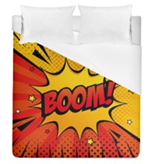 Explosion Boom Pop Art Style Duvet Cover (queen Size) by Pakemis