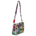 Hip Hop Background Shoulder Bag with Back Zipper View1