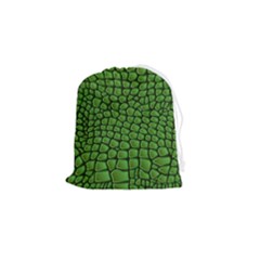 Seamless Pattern Crocodile Leather Drawstring Pouch (small) by Pakemis
