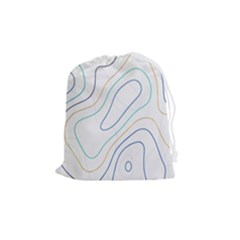 Abstract Colorful Topographic Map Design Vector Drawstring Pouch (medium) by Pakemis