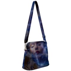 Mercurybeauy Zipper Messenger Bag by Sparkle