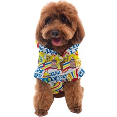 Colorful City Life Horizontal Seamless Pattern Urban City Dog Coat by Pakemis