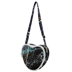 Abstract Colorful Texture Heart Shoulder Bag by Pakemis