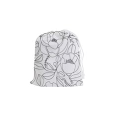 Contemporary Nature Seamless Pattern Drawstring Pouch (small) by Pakemis