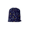 Seamless Pattern With Cartoon Zodiac Constellations Starry Sky Drawstring Pouch (Small) View2