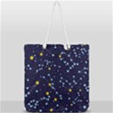Seamless Pattern With Cartoon Zodiac Constellations Starry Sky Full Print Rope Handle Tote (Large) View2