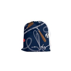 Chains-seamless-pattern Drawstring Pouch (xs) by Pakemis
