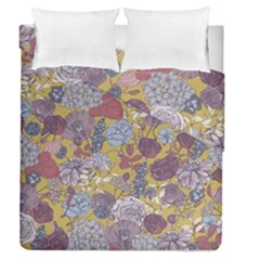 Floral Seamless Pattern With Flowers Vintage Background Colorful Illustration Duvet Cover Double Side (queen Size) by Pakemis
