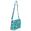 Sea-waves-seamless-pattern Shoulder Bag with Back Zipper View1