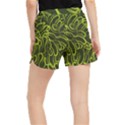 Green-abstract-stippled-repetitive-fashion-seamless-pattern Women s Runner Shorts View2