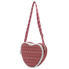 Pink-art-with-abstract-seamless-flaming-pattern Heart Shoulder Bag by Pakemis