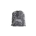 Black and white Drawstring Pouch (XS) View1