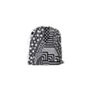 Black and white Drawstring Pouch (XS) View2