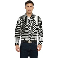 Black And White Men s Long Sleeve  Shirt by gasi