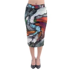 Abstract Art Midi Pencil Skirt by gasi