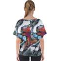 Abstract art V-Neck Dolman Drape Top View2