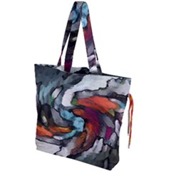 Abstract Art Drawstring Tote Bag by gasi