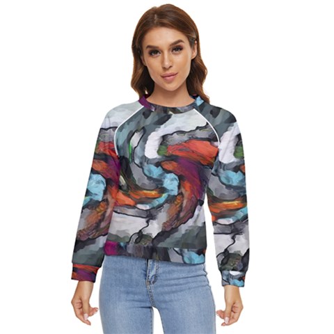 Abstract Art Women s Long Sleeve Raglan Tee by gasi