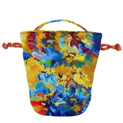 Modern Art Drawstring Bucket Bag by gasi