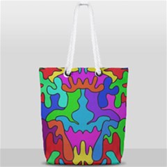 Colorful Design Full Print Rope Handle Tote (small) by gasi
