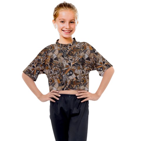 Background Graphic Beautiful Wallpaper Abstract Kids Mock Neck Tee by Uceng