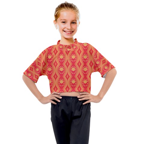 Background Pattern Texture Design Wallpaper Kids Mock Neck Tee by Uceng