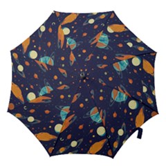 Space Galaxy Planet Universe Stars Night Fantasy Hook Handle Umbrellas (large) by Uceng