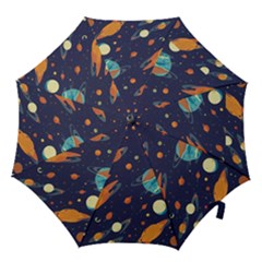 Space Galaxy Planet Universe Stars Night Fantasy Hook Handle Umbrellas (small) by Uceng