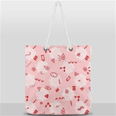 Background Graphic Beautiful Wallpaper Art Full Print Rope Handle Tote (large) by Uceng