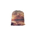 Sunset River Sky Clouds Nature Nostalgic Mountain Drawstring Pouch (XS) View2