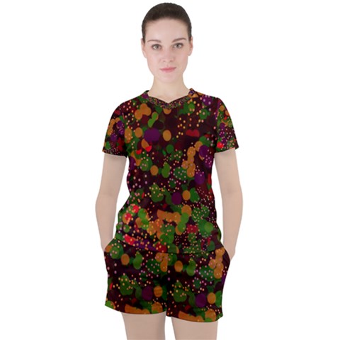 Background Graphic Beautiful Wallpaper Women s Tee And Shorts Set by Uceng
