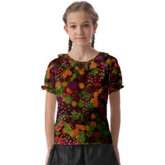 Background Graphic Beautiful Wallpaper Kids  Frill Chiffon Blouse by Uceng