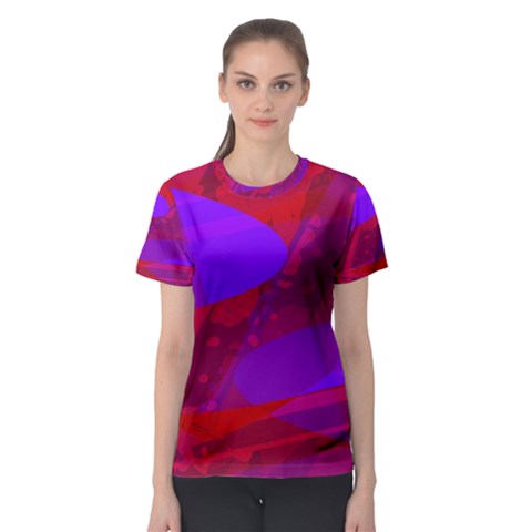 Background Pattern Purple Texture Design Wallpaper Women s Sport Mesh Tee by Uceng