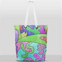 Colorful Stylish Design Full Print Rope Handle Tote (small) by gasi