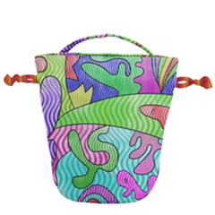 Colorful Stylish Design Drawstring Bucket Bag by gasi