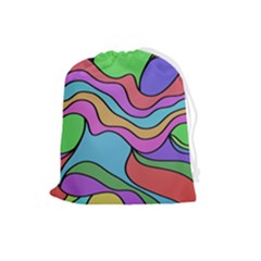 Colorful Stylish Design Drawstring Pouch (large) by gasi