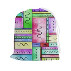 Colorful Pattern Drawstring Pouch (2xl) by gasi