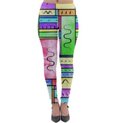 Colorful Pattern Lightweight Velour Leggings by gasi