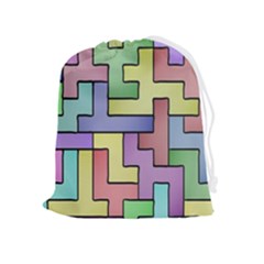 Colorful Stylish Design Drawstring Pouch (xl) by gasi