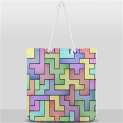 Colorful Stylish Design Full Print Rope Handle Tote (large) by gasi