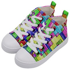 Colorful Stylish Design Kids  Mid-top Canvas Sneakers by gasi