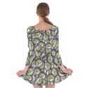 Gong Instrument Motif Pattern Long Sleeve Skater Dress View2