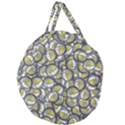 Gong Instrument Motif Pattern Giant Round Zipper Tote View1
