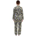 Gong Instrument Motif Pattern Women s Long Sleeve Satin Pajamas Set	 View2